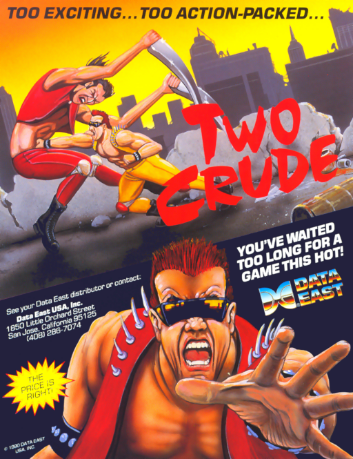 Two Crude (US FT revision 1) Arcade Game Cover